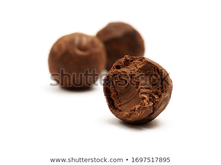 Foto stock: Chocolate Pralines White And Dark Chocolate Truffles