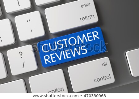 Foto stock: Customer Reviews Closeup Of Keyboard