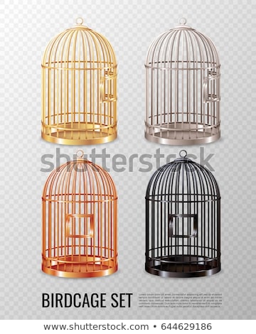 Stock fotó: Silver Bird Cage