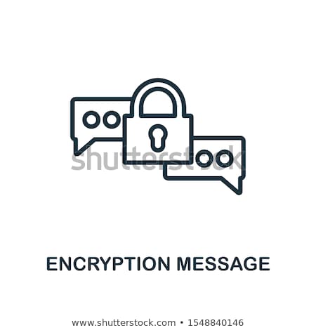 Stock fotó: Encrypted Messaging Icon