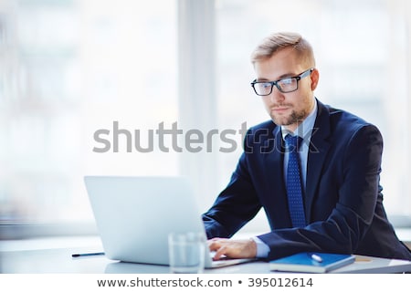 ストックフォト: Young Businessman Working On Laptop