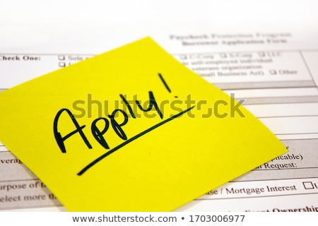 Stock foto: Paycheck Protection Program Application And Reminder Note