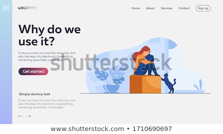 ストックフォト: Anxiety Concept Landing Page