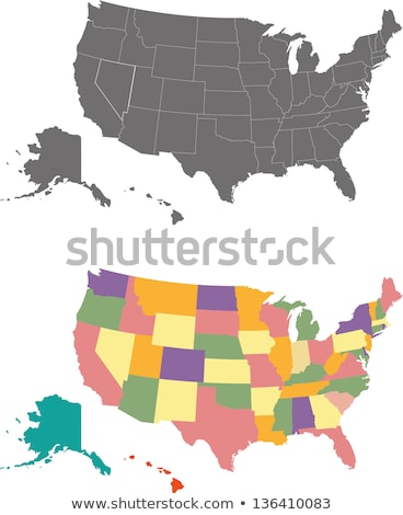 ストックフォト: Map Of Wyoming United States