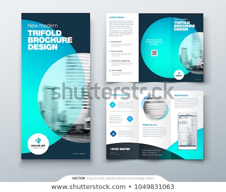 Stok fotoğraf: Abstract Tri Fold Brochure Concept