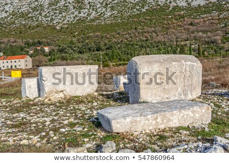 Сток-фото: Monumental Medieval Tombstones Lie Scattered In Herzegovina