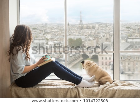 Stok fotoğraf: Beautiful Young Woman In Paris France