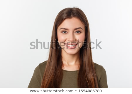 Foto stock: Beauty Portrait Of Smiling Brunette Lady