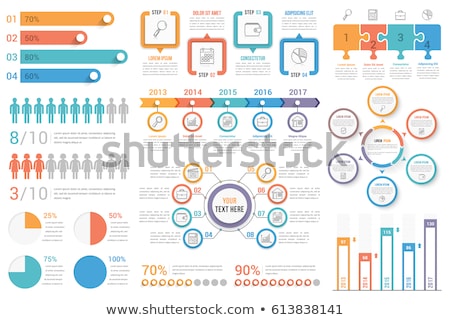 Foto d'archivio: Set Of Vector Flat Design Infographic Charts And Graphs 6