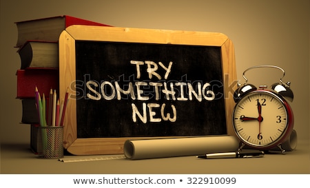 Stock fotó: Try Something New - Inspirational Quote On Chalkboard