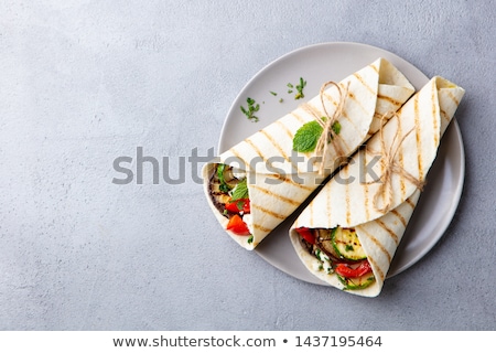 Stockfoto: Vegetarian Wrap Sandwich