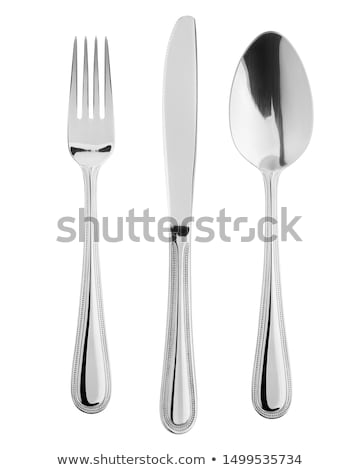 ストックフォト: Knife Table Isolated Cutlery To Eat On White Background