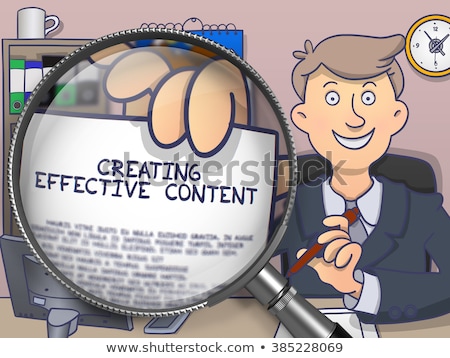 Stock foto: Creating Effective Content Through Magnifying Glass