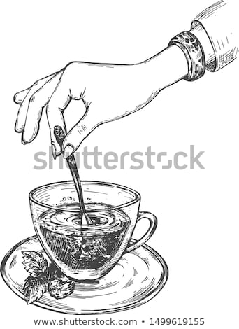 Stock fotó: Teatime Manners