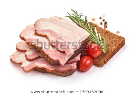 Stock photo: Slice Of Tasty Pork Bacon And Spices