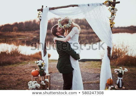 Zdjęcia stock: Details Of Beautiful Wedding Ceremony In The Park