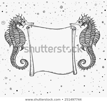 ストックフォト: Doodle Animal For Seahorse