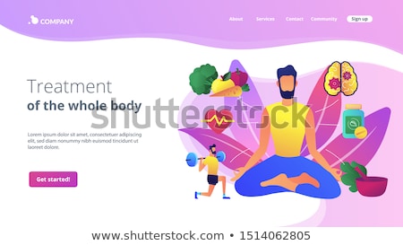 ストックフォト: Holistic Medicine Concept Landing Page