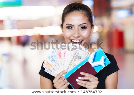 ストックフォト: Corprorate Woman Holding Currency Notes