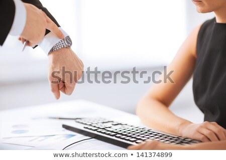 Stock fotó: Boss And Worker At Work Having Conflict