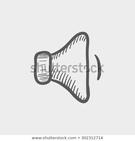 Foto stock: Low Volume Button Sketch Icon