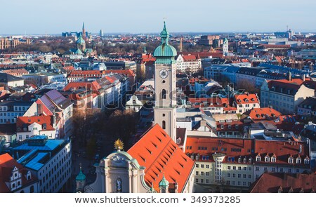 Stock photo: Beautiful Super Wide Angle Sunny Aerial View Of Munich Bavaria