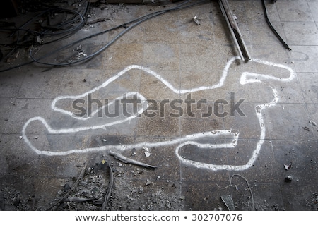 Stockfoto: Crime Scene With Dead Body