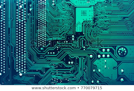 Zdjęcia stock: Abstract Blue Gradient With Circuit Board