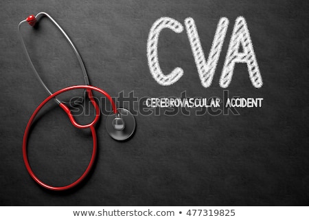 [[stock_photo]]: Chalkboard With Cerebrovascular Insult 3d Illustration