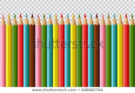 Zdjęcia stock: Realistic Pencils Border