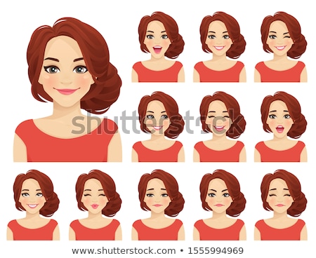 Stock photo: Woman Emotion Set Collection