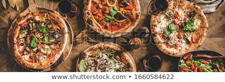 Stok fotoğraf: Cheese Plate Variety And Wine In Glasses