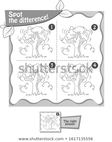 Stok fotoğraf: Treasure Chest Spot The Difference Black