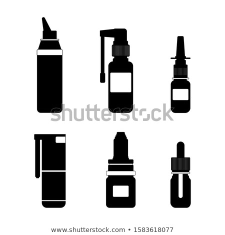 Stockfoto: Nasal Sprays Set Of Bottles With Treatment Remedy