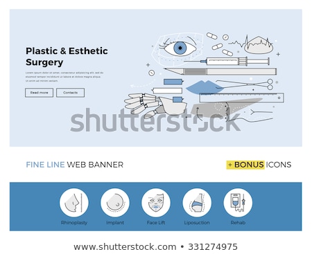 Stockfoto: Face Lifting Concept Banner Header