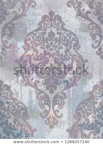 Foto stock: Rococo Texture Pattern Vector Floral Ornament Decoration Old Effect Victorian Engraved Retro Desig