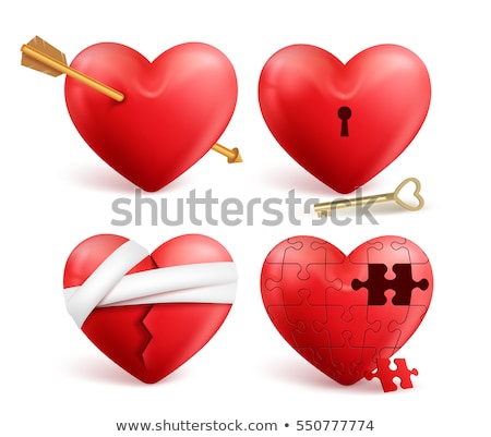 Stock photo: Heart And Arrow On White Background Isolated 3d Illustration