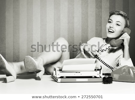 Foto stock: Woman Retro Revival Portrait