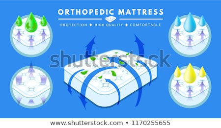 Stockfoto: Layered Orthopedic Mattress Element Vector Icon