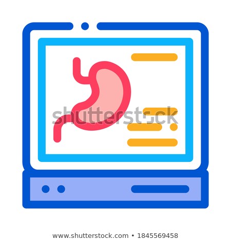 Zdjęcia stock: Diagnostic Scan Of Stomach Icon Vector Outline Illustration