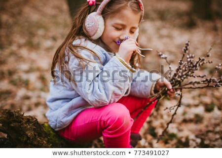 Stock fotó: Couple Behind Willow Branches