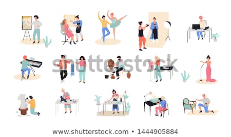 Stock photo: Artisan With Easel