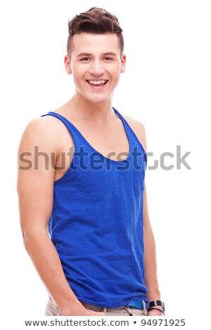 Foto stock: Young Attarctive Handsome Man Smiling