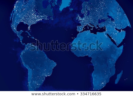 Foto stock: Earth Model From Space Asia View