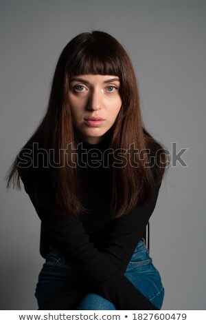 Stock fotó: Feminine Crossed Legs Against A White Background