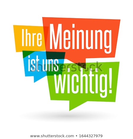 Stock photo: Your Opinion Matters In German