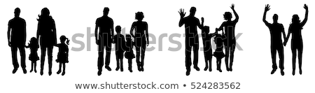 Foto d'archivio: Family Silhouettes