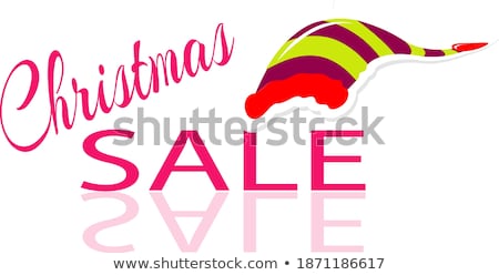 Stock fotó: Christmas Sale Ad With Big Discount Designed In A Modern Style