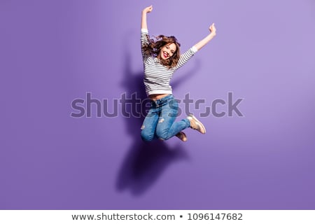 Foto stock: Jumping Girl