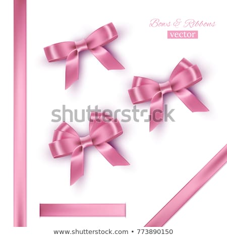 Stock fotó: Christmas Gift With Decorative Pink Ribbon Bow